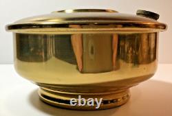 Antique B&P Brass Oil Lamp Wall Mount 12 Glass Locking Chimney Converted