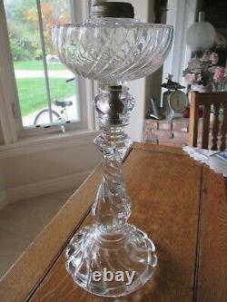 Antique Baccarat Glass Banquet Lamp