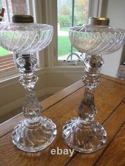 Antique Baccarat Glass Banquet Lamp