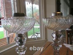 Antique Baccarat Glass Banquet Lamp