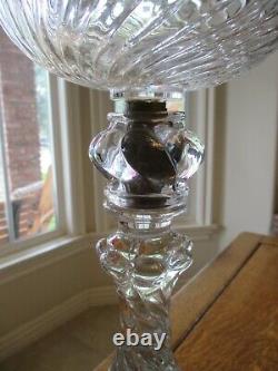 Antique Baccarat Glass Banquet Lamp