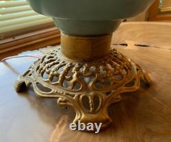 Antique Banquet GWTW Lamp 1880s Oil Lamp ELECTRIFIED Chrysanthemum