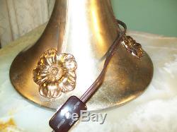 Antique'' Banquet'' Oil Lamp'' Electrifed'