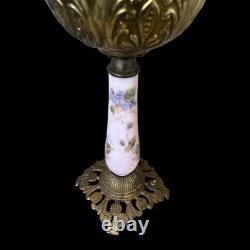 Antique Banquet Parlor Kerosene Oil Lamp Electrified
