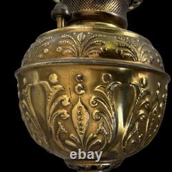 Antique Banquet Parlor Kerosene Oil Lamp Electrified