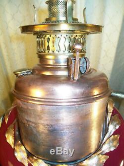 Antique Banquet Parlor''dragon'' M & W'' Oil Lamp