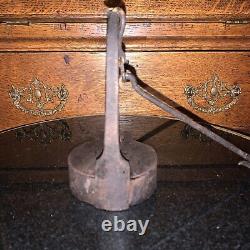 Antique Betty Lamp Whale Oil Lamp with hanger spike