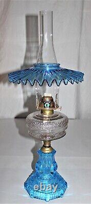 Antique Blue Base Clear Font Blue Petticoat W. B. G. Corp Eldorado Burner