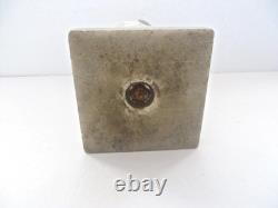 Antique Boston Sandwich Glass White cut to Clear 10 Whale Oil Lamp