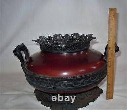 Antique Bradley & Hubbard #8424 Banquet/GWTW Oil Table Lamp BASE ONLY B&H