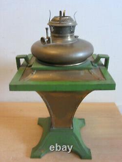 Antique Bradley & Hubbard B&H Mission Arts & Crafts Oil Lamp Brass, Painted #170