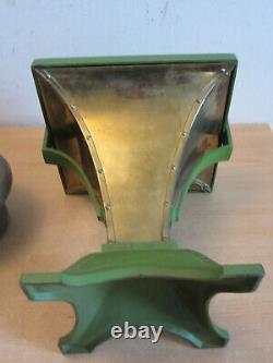 Antique Bradley & Hubbard B&H Mission Arts & Crafts Oil Lamp Brass, Painted #170