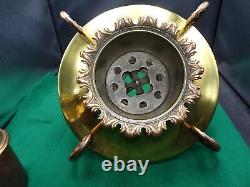 Antique Bradley & Hubbard Brass & Copper Clad Central Draft Oil Lamp Base