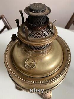 Antique Bradley & Hubbard Oil Lamp Cast Foot & Removable Font B&H Victorian Lamp