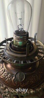 Antique Bradley Hubbard Oil Parlor Table Lamp Year 1888