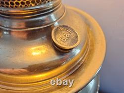 Antique Bradley & Hubbard Parlor Oil Kerosene Brass Corinthian Column Lamp 31