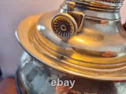Antique Bradley & Hubbard Parlor Oil Kerosene Brass Corinthian Column Lamp 31