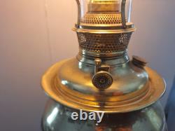 Antique Bradley & Hubbard Parlor Oil Kerosene Brass Corinthian Column Lamp 31