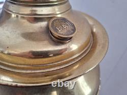 Antique Bradley & Hubbard Parlor Oil Kerosene Brass Corinthian Column Lamp 31