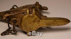 Antique Brass Bird Shaped Hanging Oil Lamp Islamic Persian