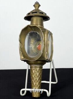 Antique Brass Carriage Lantern 19th Century. Original 12 high Victorian Era