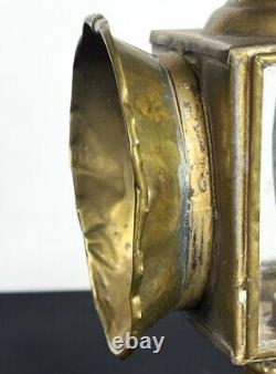 Antique Brass Carriage Lantern 19th Century. Original 12 high Victorian Era