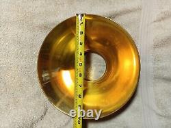 Antique Brass Duplex Dual Wicks- Brass Shade Made In England