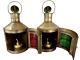 Antique Brass Finish Port & Starboard Lanterns Nautical Oil Lamps Ship Light