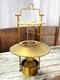 Antique Brass Hanging Oil Lamp Early 1900s Kerosene Lantern with Glass Chimney