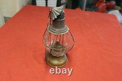 Antique Brass Holmes Booth & Haydens Skaters lantern Vintage Lamp Waterbury CT