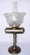 Antique Brass Kerosene Oil Lamp, Etched Glass Shade, Scoville Mfg Co. USA, 1916