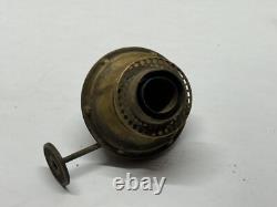 Antique Brass Oil Lamp Burner H. G. Moehring #2 Threads Folded Round Wick