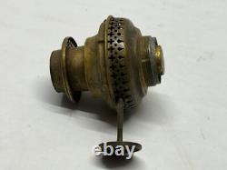 Antique Brass Oil Lamp Burner H. G. Moehring #2 Threads Folded Round Wick