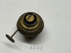 Antique Brass Oil Lamp Burner H. G. Moehring #2 Threads Folded Round Wick
