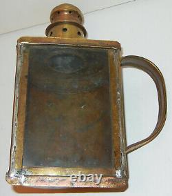 Antique Brass Oil Lamp Lantern George W Stone Wilmington Delaware