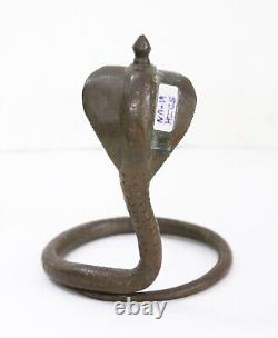 Antique Brass Oil Lamp Snack Head Stand Solid Indian Worship House Unique Decor