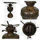 Antique Brass Oil Lamp with Duplex Burner Made in England 13H X 10W X 6Base