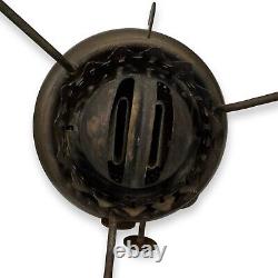 Antique Brass Oil Lamp with Duplex Burner Made in England 13H X 10W X 6Base