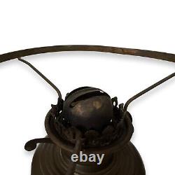Antique Brass Oil Lamp with Duplex Burner Made in England 13H X 10W X 6Base