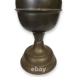 Antique Brass Oil Lamp with Duplex Burner Made in England 13H X 10W X 6Base