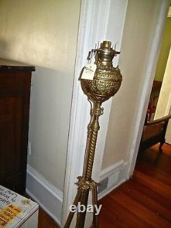 Antique Brass Piano floor lamp standing oil Victorian 1800's