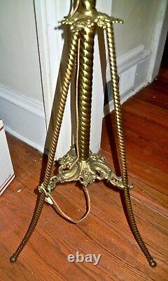 Antique Brass Piano floor lamp standing oil Victorian 1800's