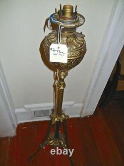 Antique Brass Piano floor lamp standing oil Victorian 1800's