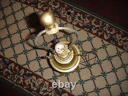 Antique Brass Religious Lamp Cathedral Window Design Converted Oil Lamp