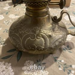 Antique Brass Stern Bros New York Oil Lamp