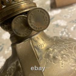 Antique Brass Stern Bros New York Oil Lamp