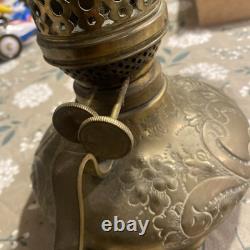 Antique Brass Stern Bros New York Oil Lamp