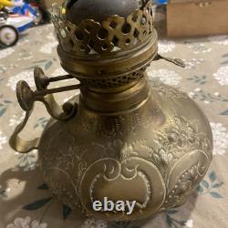 Antique Brass Stern Bros New York Oil Lamp