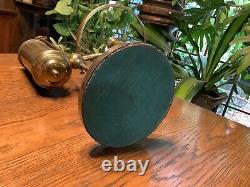 Antique Brass Student Desk Oil Lamp 1860s SAS-IS WithO Shade For Repair or Parts