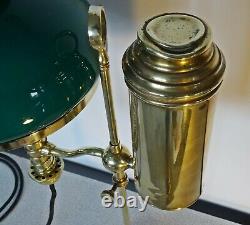 Antique Brass Student Oil Lamp 1880 Manhattan Brass Co, Converted to Electric